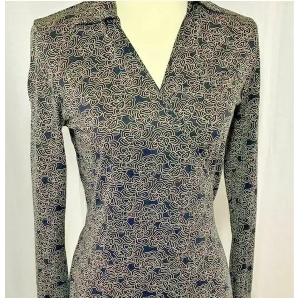 Banana Republic Black/Floral Dress Size 10